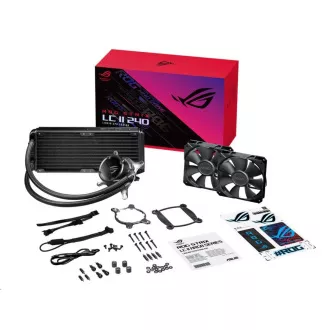 ASUS CPU vodni hladilnik AIO ROG STRIX LC II 240, 2x120mm, LGA1851, AM4 ASUS CPU vodni hladilnik AIO ROG STRIX LC II 240, 2x120mm, LGA1851, AM4