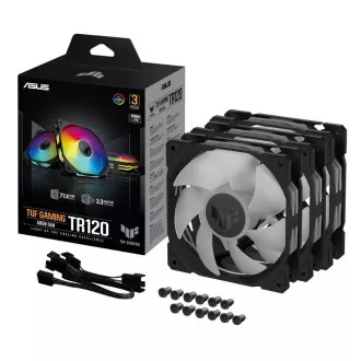 Ventilator ASUS TUF GAMING TR120 ARGB, 3x120 mm, črn