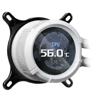 ASUS CPU vodni hladilnik AIO ROG STRIX LC III 360 ARGB LCD WHITE, 3x120mm, LCD zaslon, LGA1851, AM5, bela