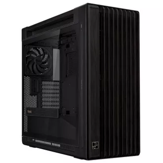 ASUS ohišje PROART PA602 WOOD TG PWM BLACK, Mid Tower, prozorna stranska plošča, črno