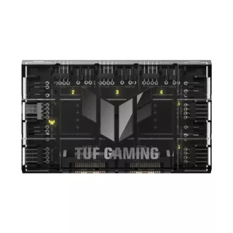 ASUS TUF GAMING ARGB FAN HUB, 6x ARGB ventilator, 2x SATA, črn