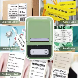 Niimbot tiskalnik nalepk B21S Smart, zelen zvitek nalepk 210 kosov Niimbot tiskalnik nalepk B21S Smart, zelen zvitek nalepk 210 kosov