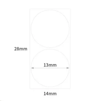 Niimbot etikete R 14x28mm 220pcs WhiteRound B za D11 in D110 Niimbot etikete R 14x28mm 220pcs WhiteRound B za D11 in D110
