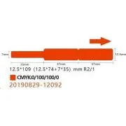 Niimbot kabelske etikete RXL 12, 5x109mm 65ks Rdeča za D11 in D110