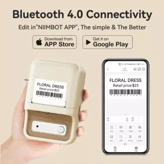 Niimbot tiskalnik nalepk B21S Smart, bel   zvitek nalepk 210 kosov