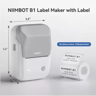 Niimbot tiskalnik nalepk B1 Smart, siv   zvitek nalepk 210 kosov
