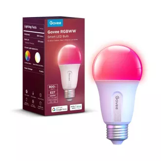 Govee Smart žarnica RGBWW 9W-60W 800lm E27 z dolgo življenjsko dobo Govee Smart žarnica RGBWW 9W-60W 800lm E27 z dolgo življenjsko dobo