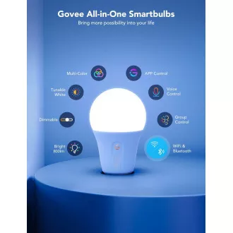 Govee Smart žarnica RGBWW 9W-60W 800lm E27 z dolgo življenjsko dobo Govee Smart žarnica RGBWW 9W-60W 800lm E27 z dolgo življenjsko dobo