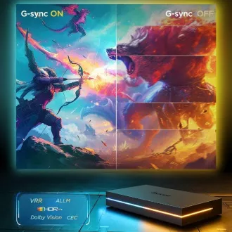 Govee AI Sync Box 2 Smart TV RGBICW osvetlitev ozadja 55-65"