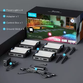 Govee Flood Lights 2 zunanje SMART LED luči 4pcs