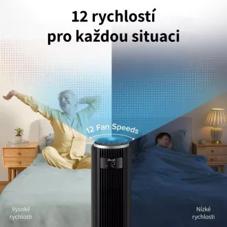 Ventilator Levoit TempSense F362 DC Vortex Tower - Samodejni ventilator