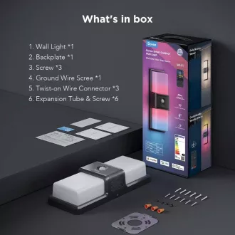 Govee RGBICWW Smart zunanja stenska svetilka 1500lm Matter