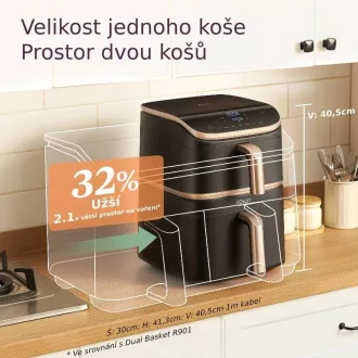 Cosori Turbo Tower Pro Smart Hot Air Fryer 10, 8l črna Cosori Turbo Tower Pro Smart Hot Air Fryer 10, 8l črna