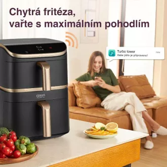 Cosori Turbo Tower Pro Smart Hot Air Fryer 10, 8l črna Cosori Turbo Tower Pro Smart Hot Air Fryer 10, 8l črna
