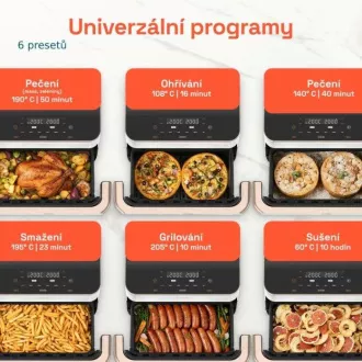 Cosori TF101S Dual blaze TwinFry 10l zračni cvrtnik - bel