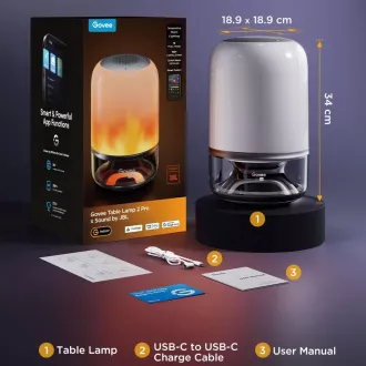 Namizna svetilka Govee 2 RGBW Brezžična zvočniška svetilka - JBL Sound