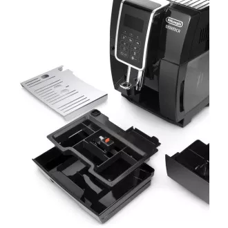 DeLonghi Dinamica ECAM 350.55.B avtomatski aparat za kavo, 15 barov, vgrajen mlinček, mlečni sistem, pladenj za mleto kavo DeLonghi Dinamica ECAM 350.55.B avtomatski aparat za kavo, 15 barov, vgrajen mlinček, mlečni sistem, pladenj za mleto kavo