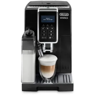 DeLonghi Dinamica ECAM 350.55.B avtomatski aparat za kavo, 15 barov, vgrajen mlinček, mlečni sistem, pladenj za mleto kavo DeLonghi Dinamica ECAM 350.55.B avtomatski aparat za kavo, 15 barov, vgrajen mlinček, mlečni sistem, pladenj za mleto kavo