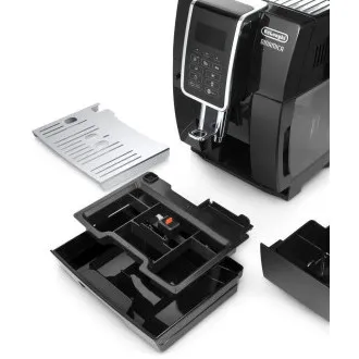 DeLonghi Dinamica ECAM 350.55.B avtomatski aparat za kavo, 15 barov, vgrajen mlinček, mlečni sistem, pladenj za mleto kavo DeLonghi Dinamica ECAM 350.55.B avtomatski aparat za kavo, 15 barov, vgrajen mlinček, mlečni sistem, pladenj za mleto kavo