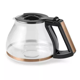 Melitta AromaFresh 1021-04 aparat za kavo z mlinčkom, pladnjem za kapljanje, stekleno posodo, 1180 W, zaslon, baker