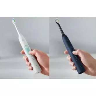Philips Sonicare HX6851/34 električna zobna ščetka, sonična, 3 načini, časovnik, bela in mornarsko modra