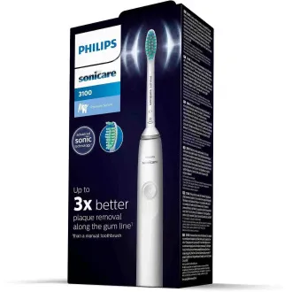Philips Sonicare 3100 HX3671/13 električna zobna ščetka, 1 način, časovnik, senzor pritiska, bela