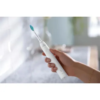 Philips Sonicare 3100 HX3671/13 električna zobna ščetka, 1 način, časovnik, senzor pritiska, bela