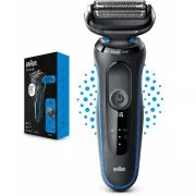 Braun Series 5 51-B1000s električni brivnik za brado in obraz, brezžični, rezilo, črna / modra