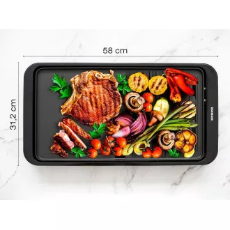 Orava Grillchef-5, električni namizni žar, 2000 W, 2 kuhalni površini, 60 do 220 °C, pladenj za kapljice