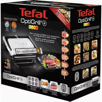 Tefal GC712D34 električni žar OptiGrill Inox, 2000 W, 6 programov, termostat, pladenj za sok, srebrna / črna Tefal GC712D34 električni žar OptiGrill Inox, 2000 W, 6 programov, termostat, pladenj za sok, srebrna / črna