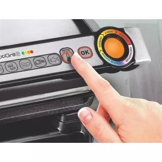 Tefal GC712D34 električni žar OptiGrill Inox, 2000 W, 6 programov, termostat, pladenj za sok, srebrna / črna Tefal GC712D34 električni žar OptiGrill Inox, 2000 W, 6 programov, termostat, pladenj za sok, srebrna / črna