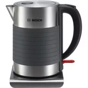 Bosch TWK7S05 električni kuhalnik, 1,7 l, 2200 W, samodejni izklop, zaščita pred pregrevanjem, črna / nerjaveče jeklo