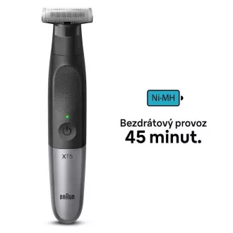 Strižnik brade Braun Series X XT5100, brezžični, 5 nastavkov, SkinGuard, vodoodporen, črn Strižnik brade Braun Series X XT5100, brezžični, 5 nastavkov, SkinGuard, vodoodporen, črn