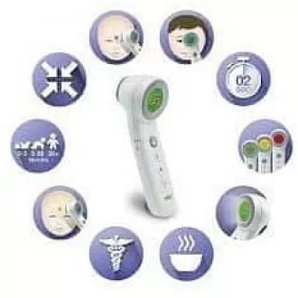 Brezkontaktni termometer Braun BNT400B, izjemno občutljivo tipalo, tehnologija Age Precision, črn