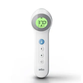 Brezkontaktni termometer Braun BNT400WE, Age Precision, tihi način, osvetljen zaslon, bel