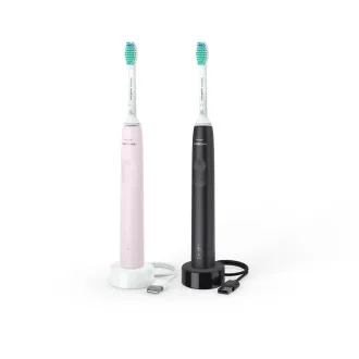 Philips HX3675/15 Električna zobna ščetka Sonicare, sonična, časovnik, senzor pritiska, 2 kosa, roza in črna Philips HX3675/15 Električna zobna ščetka Sonicare, sonična, časovnik, senzor pritiska, 2 kosa, roza in črna