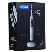 Oral-B iO 10 Stardust White električna zobna ščetka, magnetna, 7 načinov, zaslon, 3D sledenje površini zob z umetno inteligenco, bela