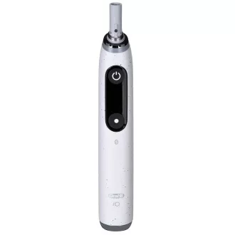 Oral-B iO 10 Stardust White električna zobna ščetka, magnetna, 7 načinov, zaslon, 3D sledenje površini zob z umetno inteligenco, bela