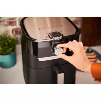 TEFAL EY501815 Toplozračni cvrtnik Easy Fry & Grill, za cvrtje in žar, 4, 2 l, 1550 W, mehansko upravljanje, črn