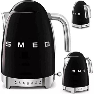 Smeg KLF04BLEU električni kuhalnik, 1, 7 l (7 skodelic), 2400 W, slog 50. let, nadzor temperature, 7 programov, črn