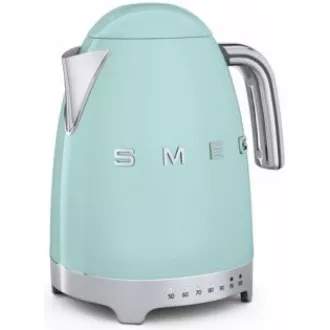 Smeg KLF04PGEU električni čajnik, 1, 7 l (7 skodelic), 2400 W, slog 50. let, nadzor temperature, 7 programov, pastelno zelena