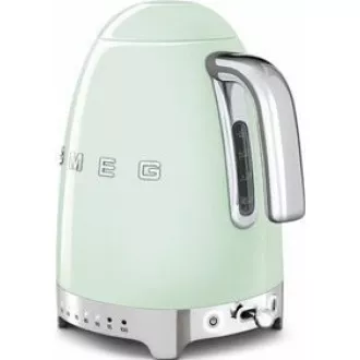 Smeg KLF04PGEU električni čajnik, 1, 7 l (7 skodelic), 2400 W, slog 50. let, nadzor temperature, 7 programov, pastelno zelena