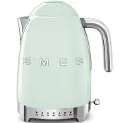 Smeg KLF04PGEU električni čajnik, 1, 7 l (7 skodelic), 2400 W, slog 50. let, nadzor temperature, 7 programov, pastelno zelena