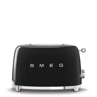 Smeg TSF01BLEU opekač/toaster, 2 opekača, 6 stopenj opekanja, predal za drobtine, slog. 50. leta, črna