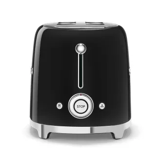 Smeg TSF01BLEU opekač/toaster, 2 opekača, 6 stopenj opekanja, predal za drobtine, slog. 50. leta, črna