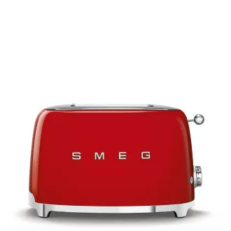 Smeg TSF01RDEU opekač kruha/toaster pečica, 2 opekača kruha, 6 stopenj opekanja, predal za drobtine, slog iz 50. let prejšnjega stoletja, rdeča