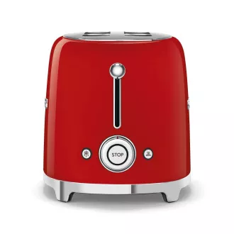 Smeg TSF01RDEU opekač kruha/toaster pečica, 2 opekača kruha, 6 stopenj opekanja, predal za drobtine, slog iz 50. let prejšnjega stoletja, rdeča