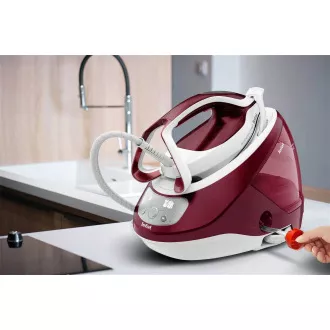 Tefal GV9220E0 Pro Express Protect likalnik, generator pare, navpično parjenje, samodejni izklop, bordo barva