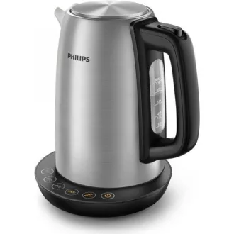 Philips HD9359/90 električni čajnik, 1,7 l, 2200 W, nadzor temperature, črna / srebrna