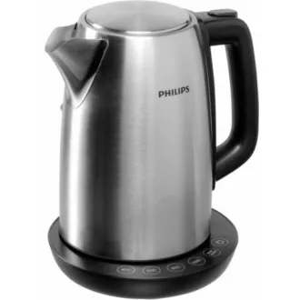Philips HD9359/90 električni čajnik, 1,7 l, 2200 W, nadzor temperature, črna / srebrna